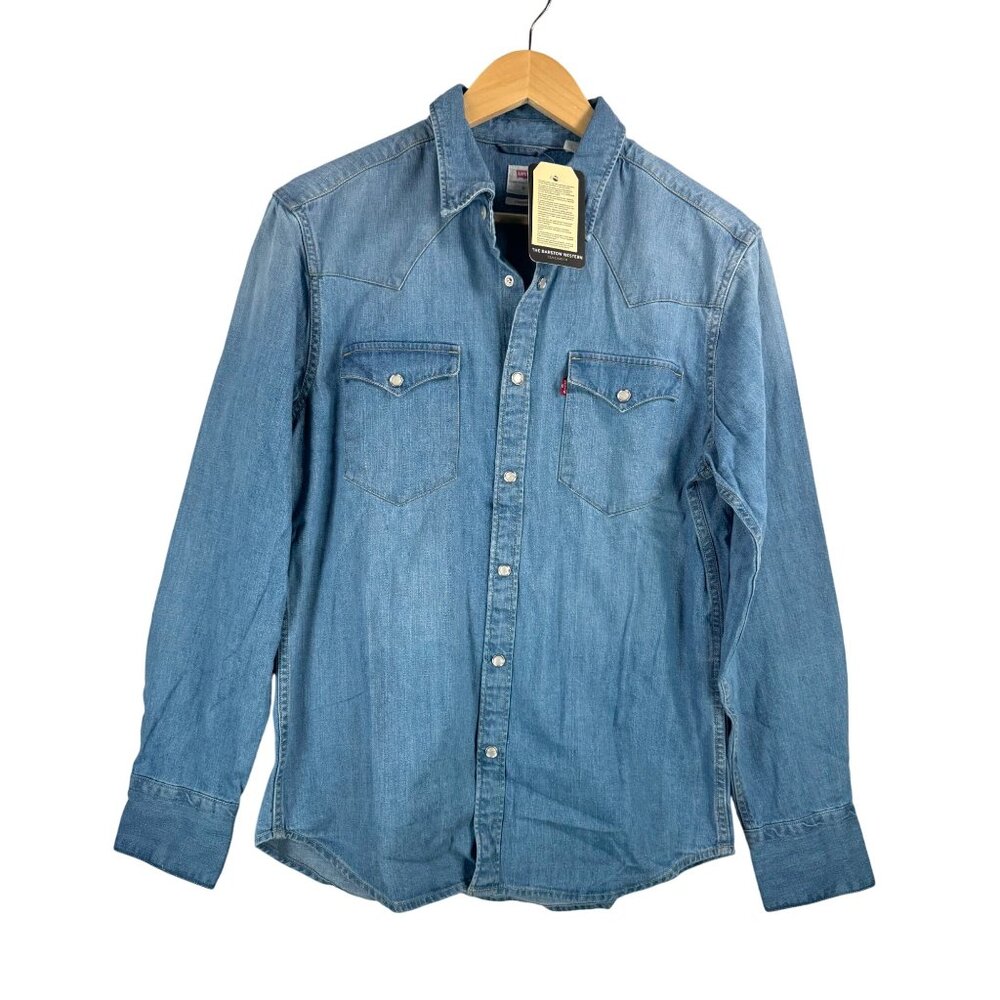 Levis mens‎ Snap Button standard fit denim shirt 90s western sz M